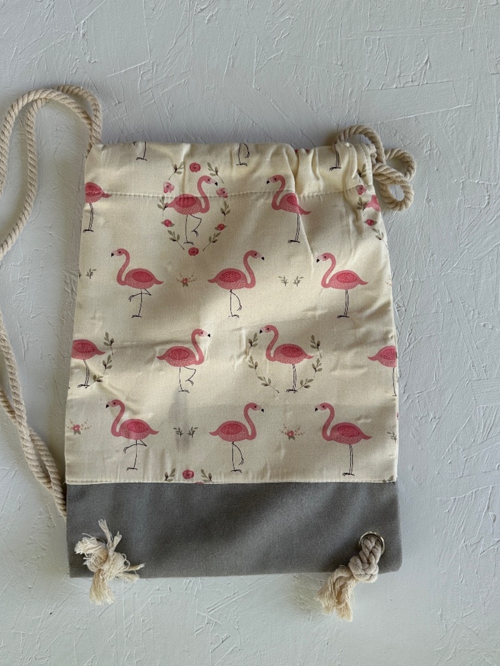 Von Lamezan Flamingo 100% Cotton Backpack and Tote